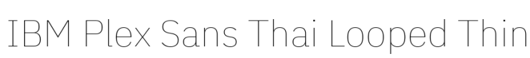 IBM Plex Sans Thai Looped Thin