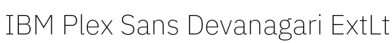 IBM Plex Sans Devanagari ExtLt