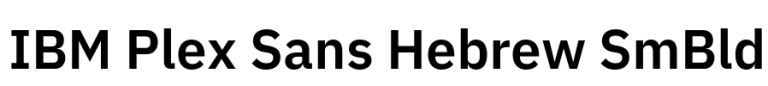 IBM Plex Sans Hebrew SmBld