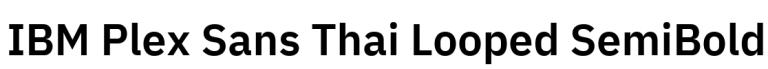 IBM Plex Sans Thai Looped SemiBold