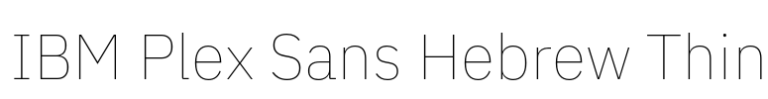 IBM Plex Sans Hebrew Thin
