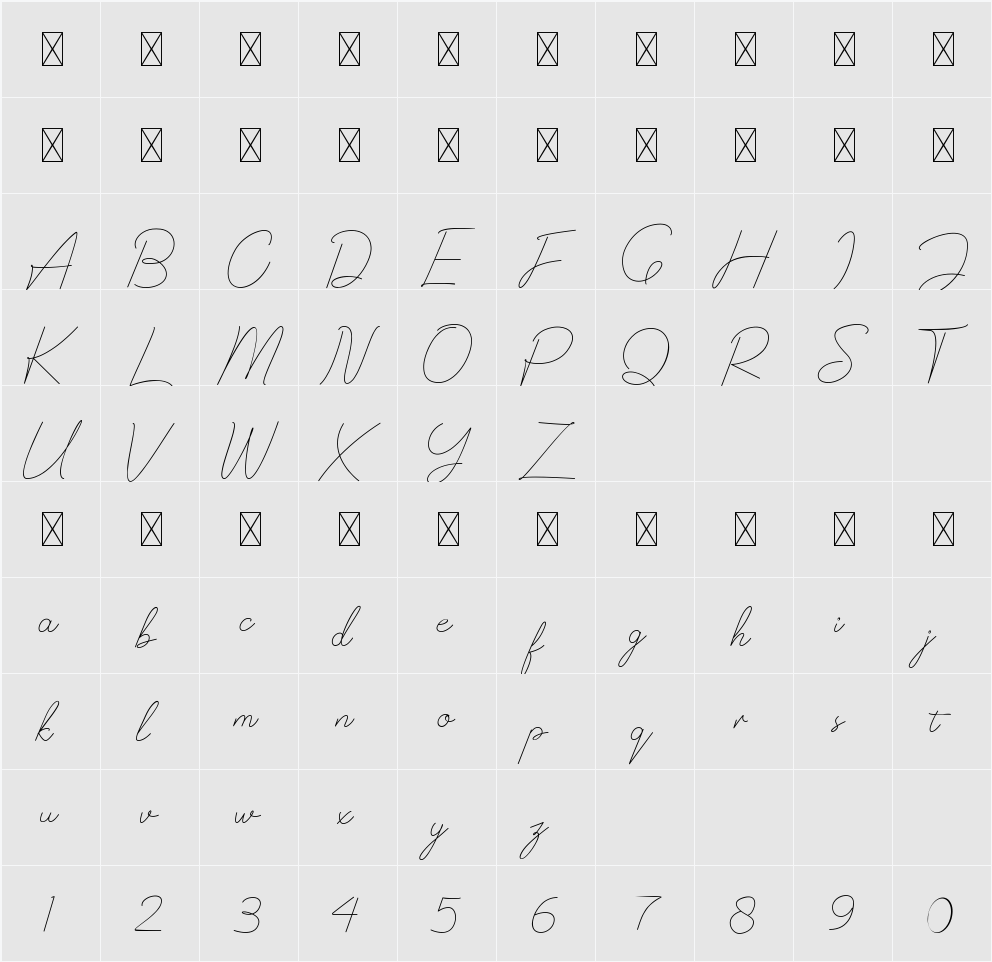 Simple Script 字符映射表