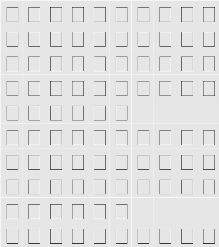 普力士 Thin 字符映射表