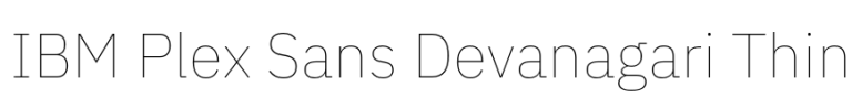 IBM Plex Sans Devanagari Thin