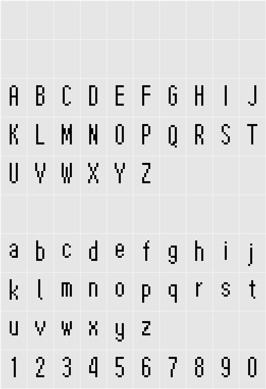 Galmuri11 Condensed 字符映射表