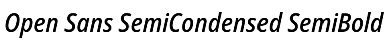 Open Sans SemiCondensed SemiBold