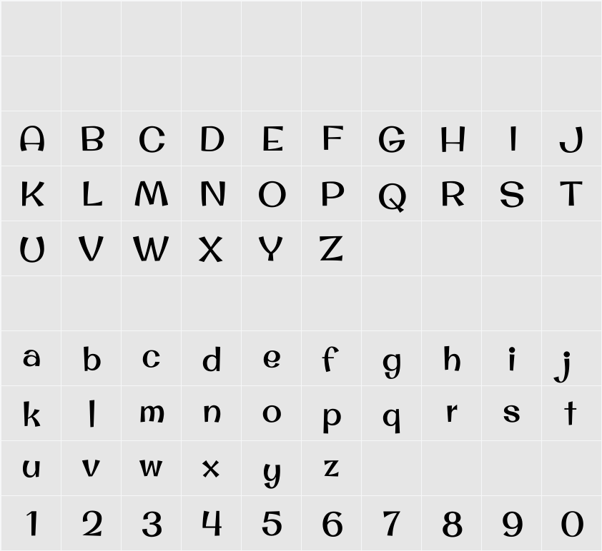 Original Surfer 字符映射表