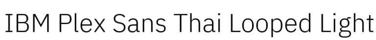 IBM Plex Sans Thai Looped Light
