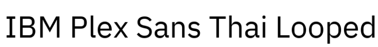 IBM Plex Sans Thai Looped