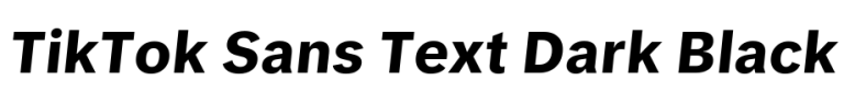 TikTok Sans Text Dark Black