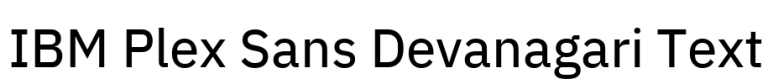 IBM Plex Sans Devanagari Text