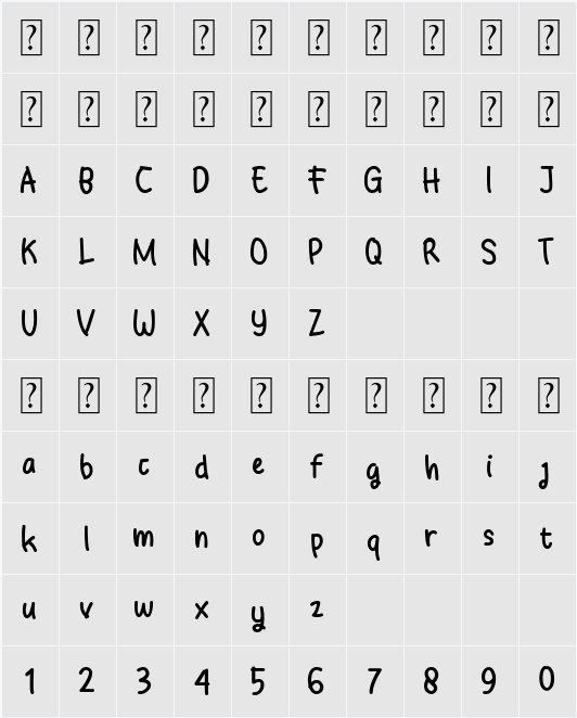 Baby ground 字符映射表