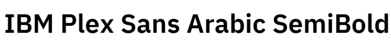IBM Plex Sans Arabic SemiBold