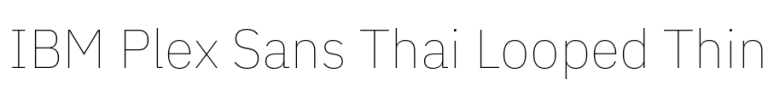 IBM Plex Sans Thai Looped Thin