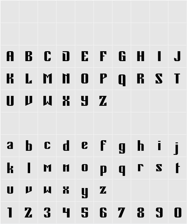 Concrete 字符映射表