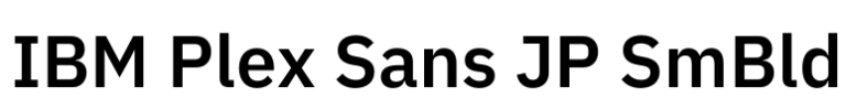 IBM Plex Sans JP SmBld