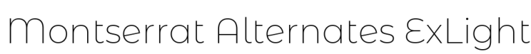 Montserrat Alternates ExLight