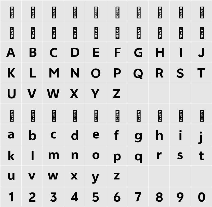 vivo Sans Global Extrabold 字符映射表