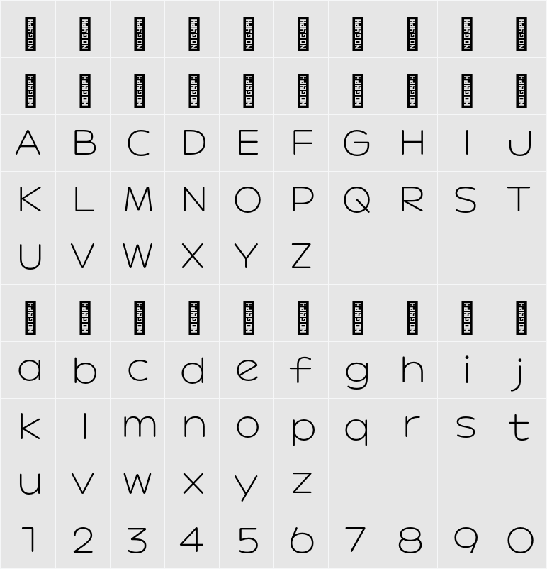 G8321 Light 字符映射表