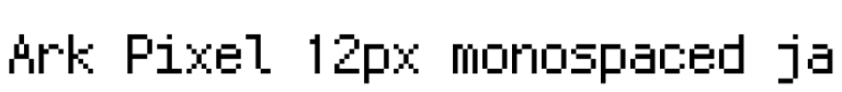 Ark Pixel 12px monospaced ja