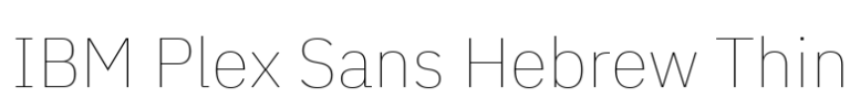 IBM Plex Sans Hebrew Thin
