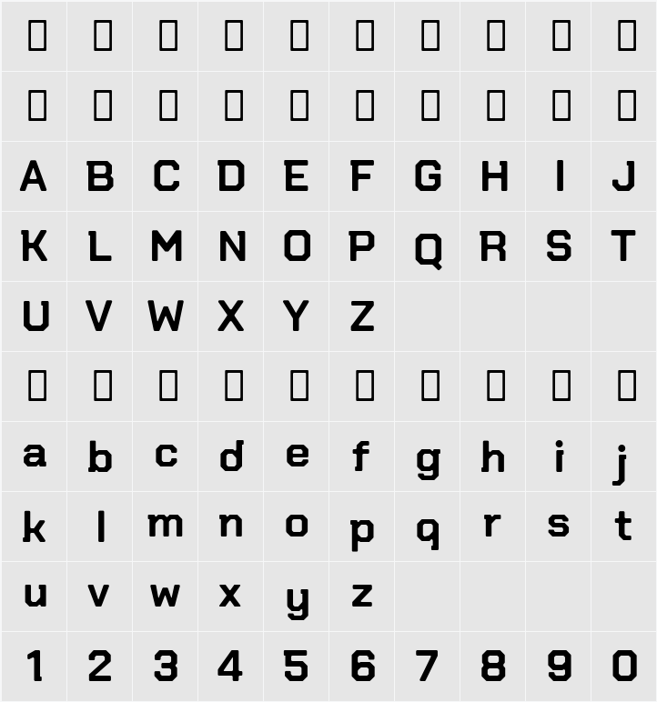 Arturito Slab 字符映射表