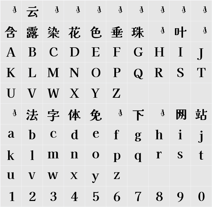 UoqMunThenKhung 字符映射表