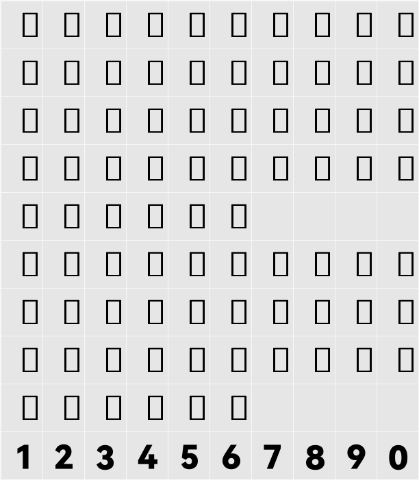 HarmonyOS Sans Naskh Arabic UI Black 字符映射表