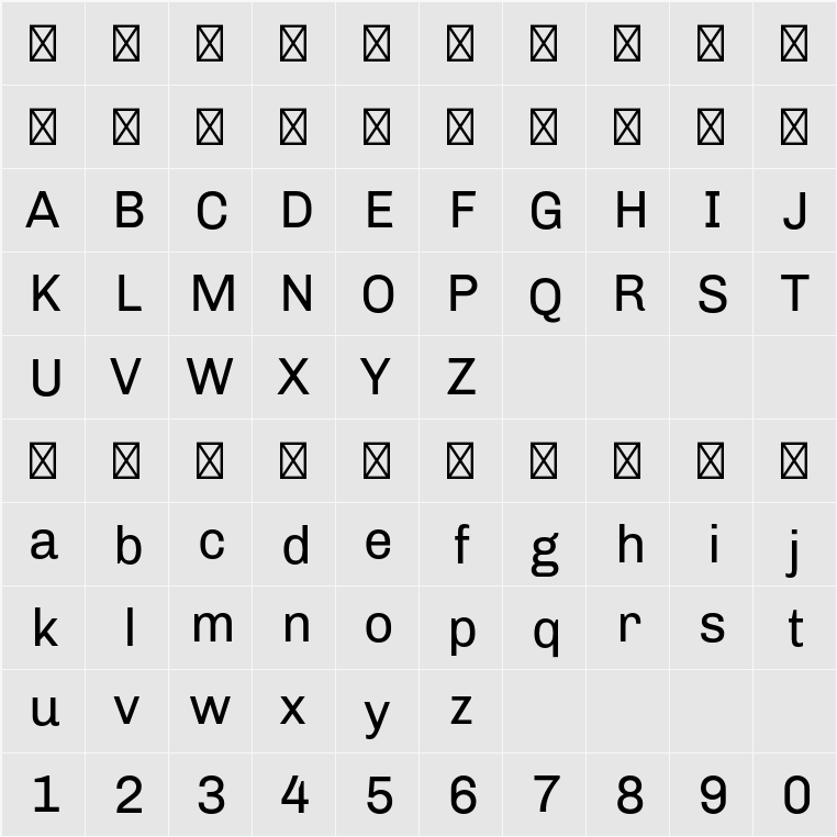 Chivo 字符映射表