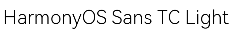 HarmonyOS Sans TC Light