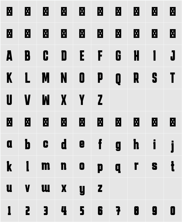 Karantina 字符映射表