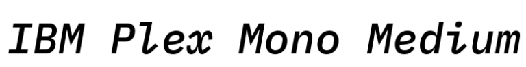 IBM Plex Mono Medium