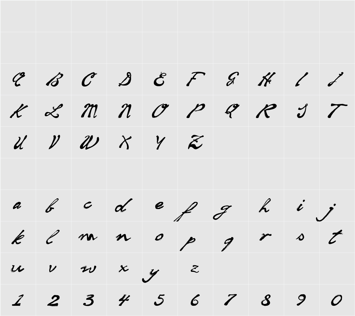 soul handwriting_free-version 字符映射表