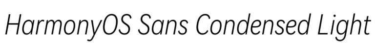 HarmonyOS Sans Condensed Light