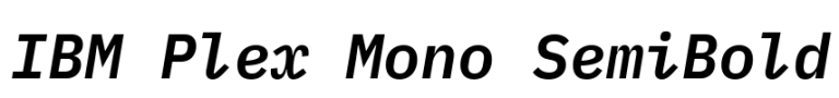 IBM Plex Mono SemiBold