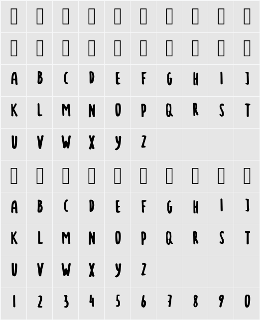 Timothy 字符映射表