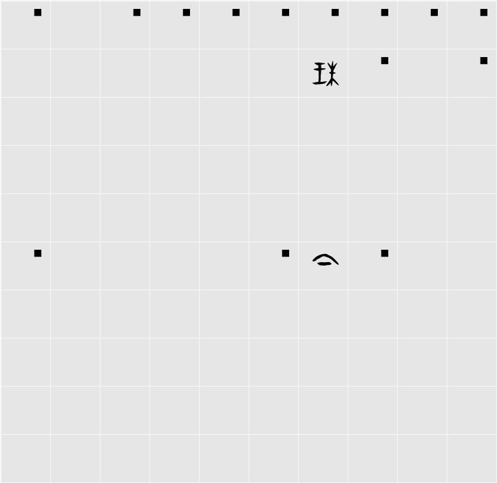 白舟甲骨 字符映射表
