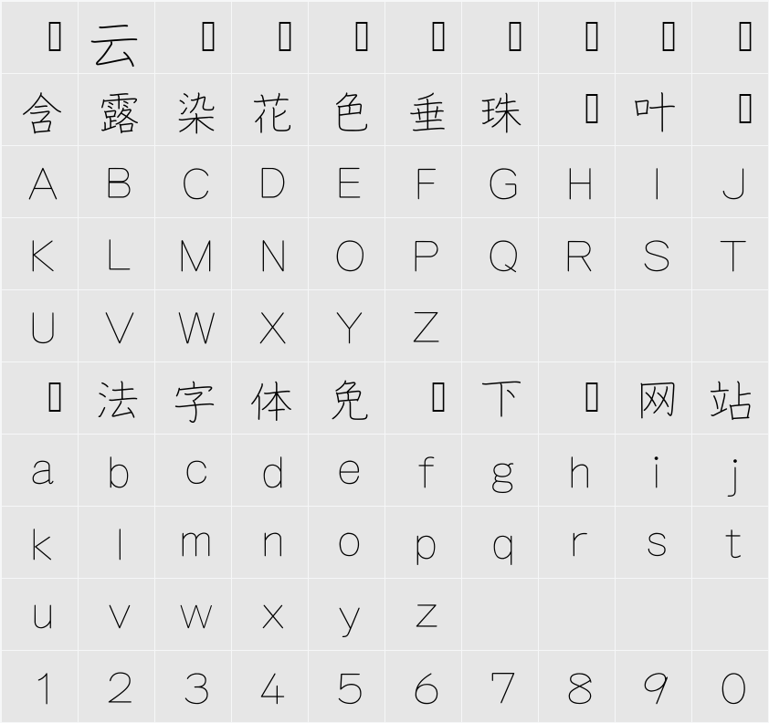 Choumei 字符映射表