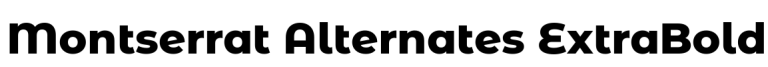 Montserrat Alternates ExtraBold