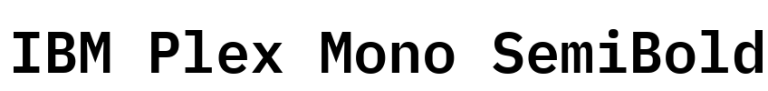 IBM Plex Mono SemiBold