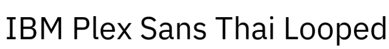 IBM Plex Sans Thai Looped