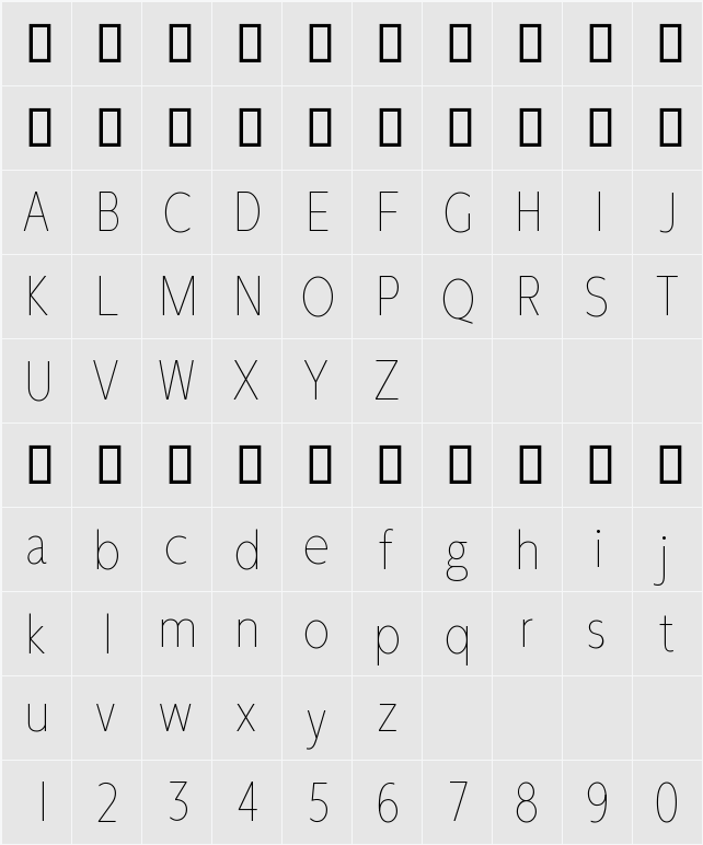 阿里妈妈灵动体 VF 字符映射表