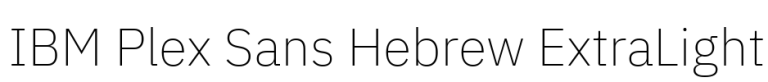 IBM Plex Sans Hebrew ExtraLight