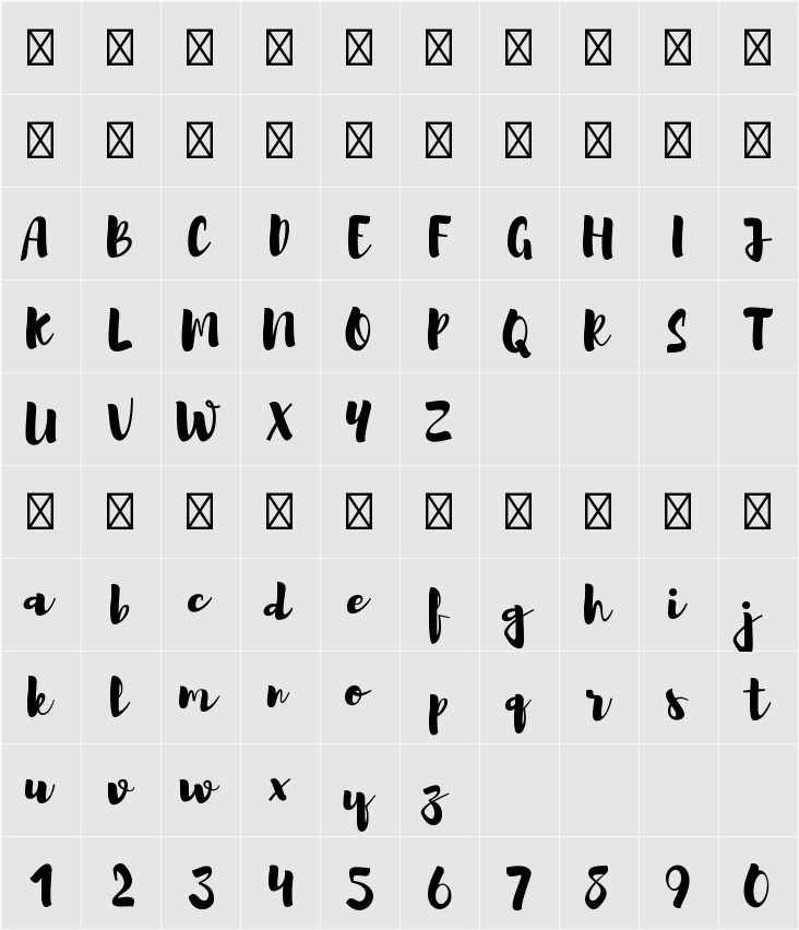 Brusher 字符映射表