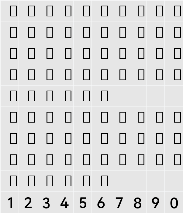 HarmonyOS Sans Naskh Arabic Medium 字符映射表