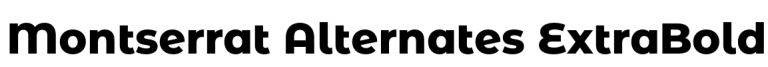 Montserrat Alternates ExtraBold