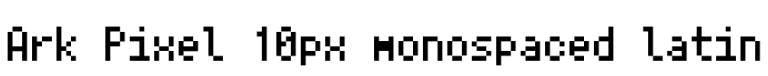 Ark Pixel 10px monospaced latin