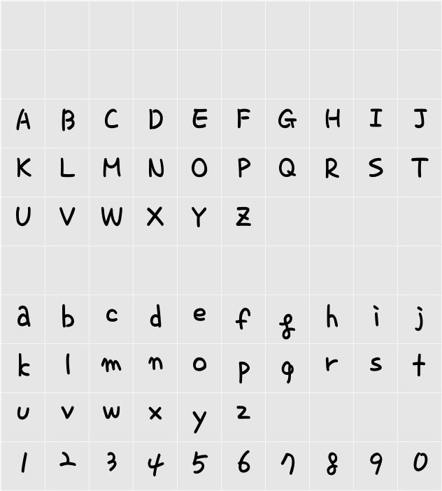 Sandoll 미생 字符映射表