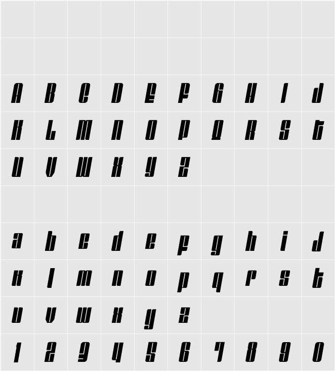 chappa Black 字符映射表