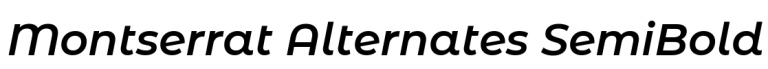 Montserrat Alternates SemiBold